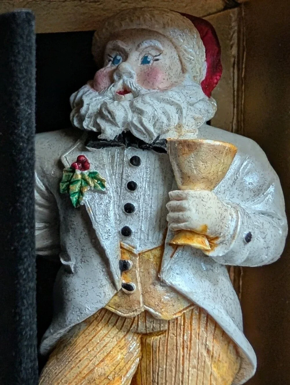 new vintage CHRISTOPHER RADKO tuxedo santa bottle stopper set